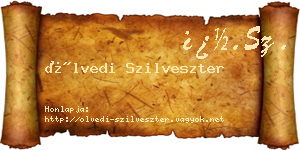 Ölvedi Szilveszter névjegykártya